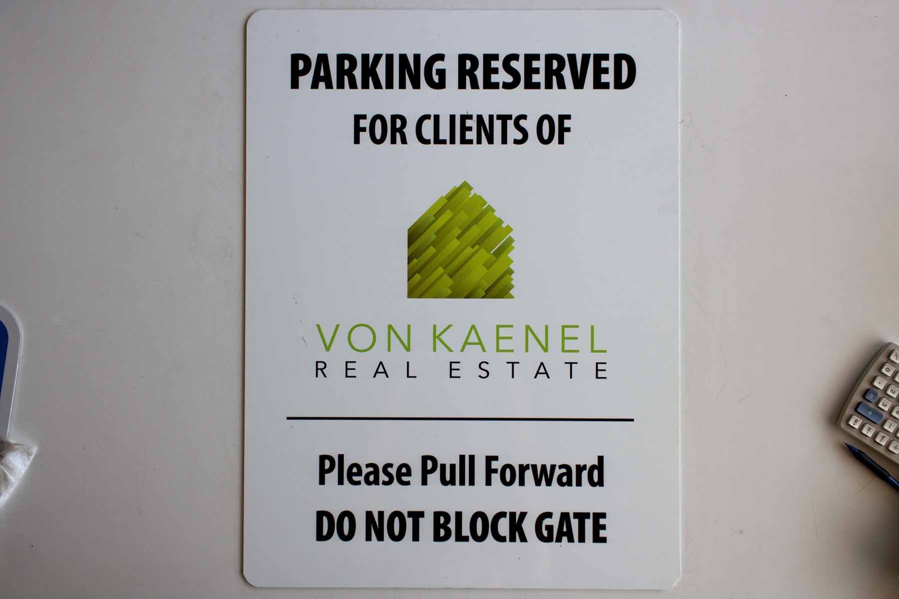 VK Parking Sign
